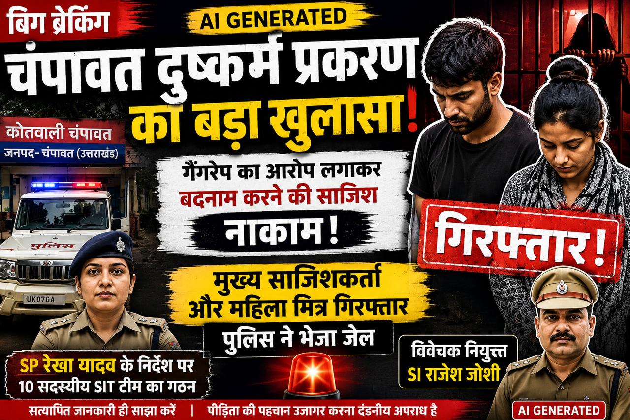 चंपावत दुष्कर्म प्रकरण में बड़ा खुलासा, मुख्य साजिशकर्ता और महिला मित्र गिरफ्तार