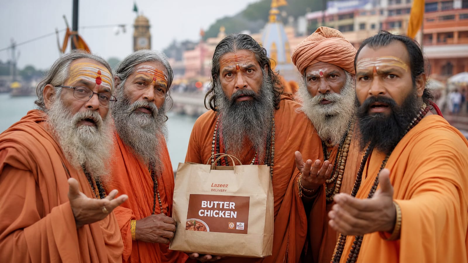 हरिद्वार में संतों का 'बटर चिकन स्टिंग': ऑनलाइन नॉन-वेज डिलीवरी पर गरमाई बहस