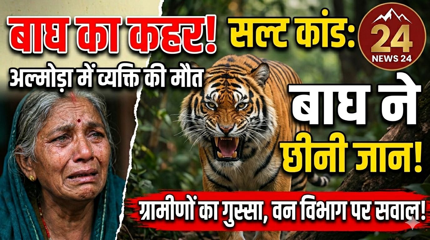 तल्ला सल्ट में बाघ का हमला: महिपाल सिंह महरा की दर्दनाक मौत, पहले से चेतावनी के बावजूद नहीं हुई कार्रवाई