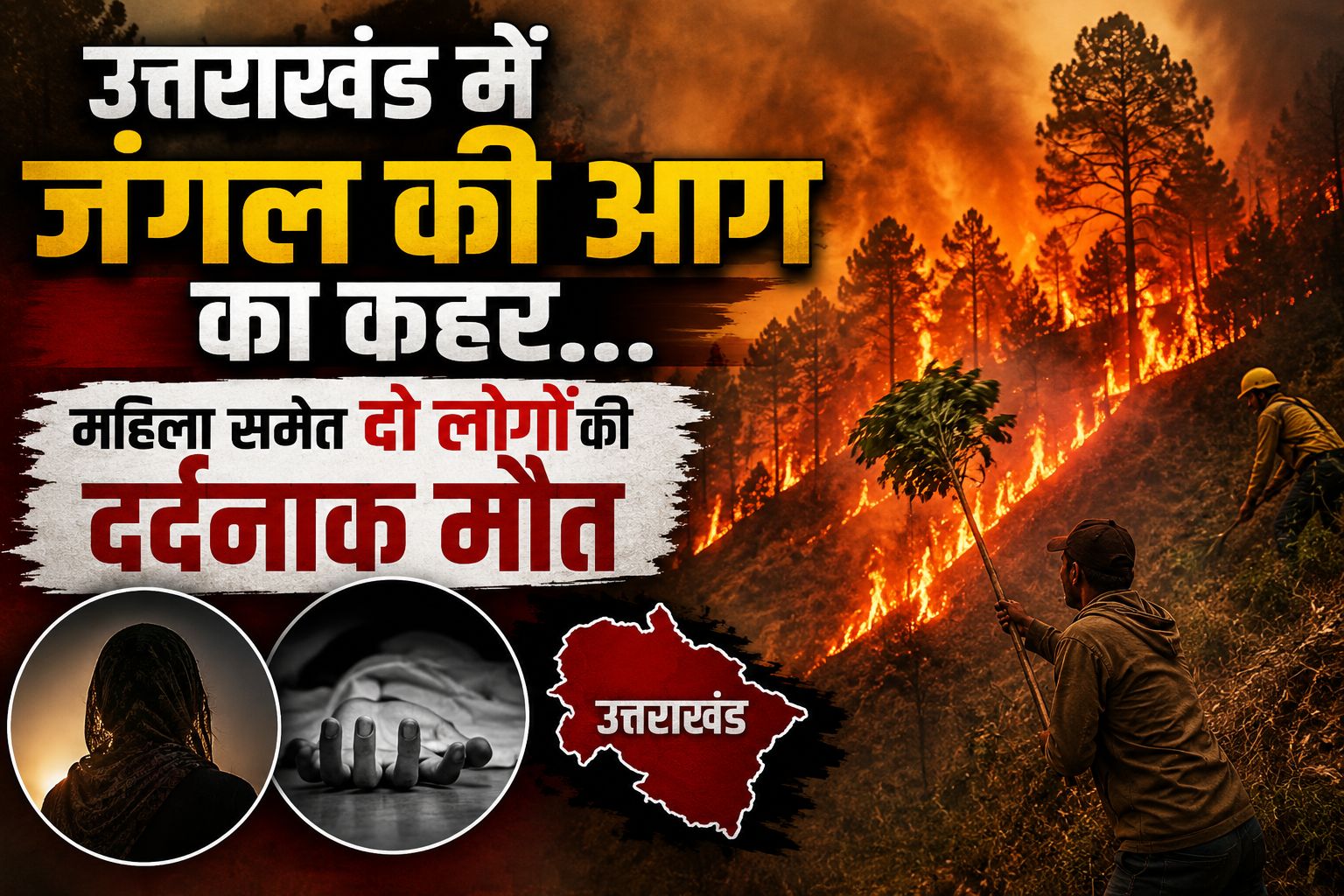 उत्तराखंड में जंगल की आग का कहर… महिला समेत दो लोगों की दर्दनाक मौत