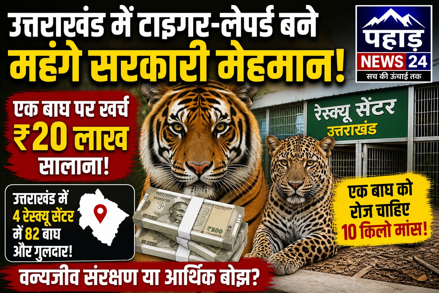 उत्तराखंड में ‘महंगे मेहमान’ बने बाघ-गुलदार! एक टाइगर पर ₹20 लाख सालाना खर्च, सरकार पर बढ़ा बोझ