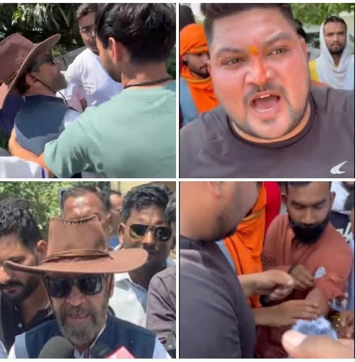 “भाजपा से बैर नहीं, मुन्ना चौहान तेरी खैर नहीं” : बजरंग दल के नारों से गूंजा पछवादून