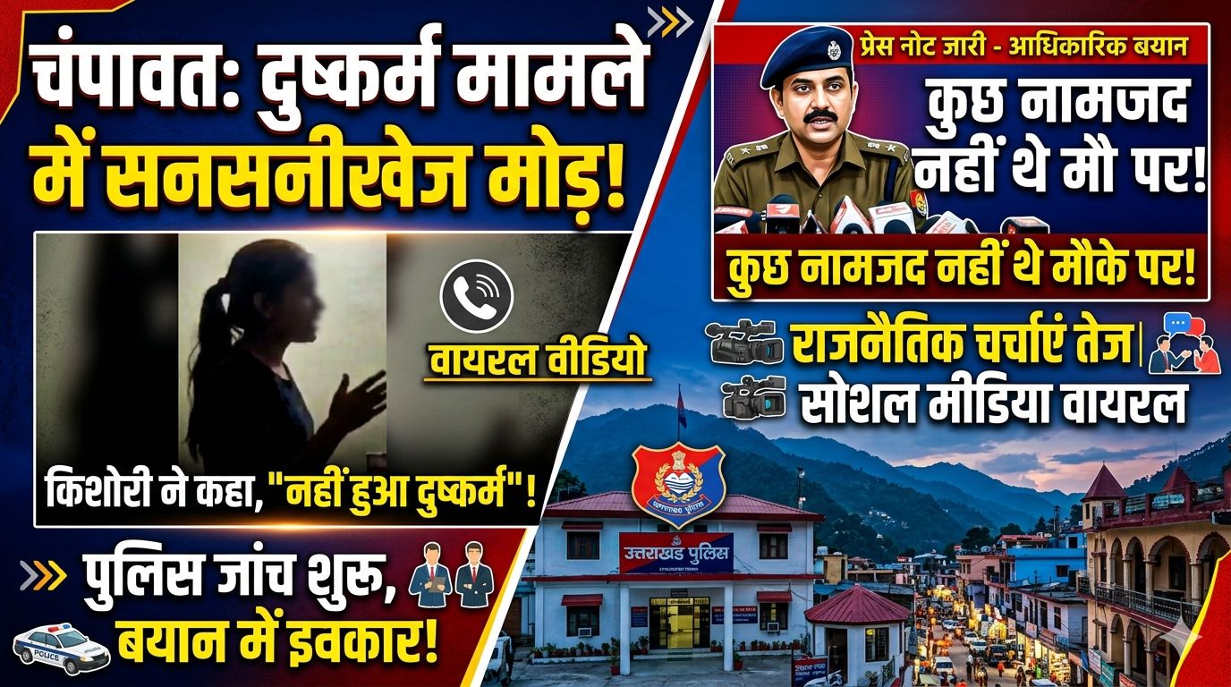 चंपावत कथित नाबालिग दुष्कर्म मामले में नया मोड़, वायरल वीडियो में भी किशोरी ने लगाए आरोपों से किया इनकार