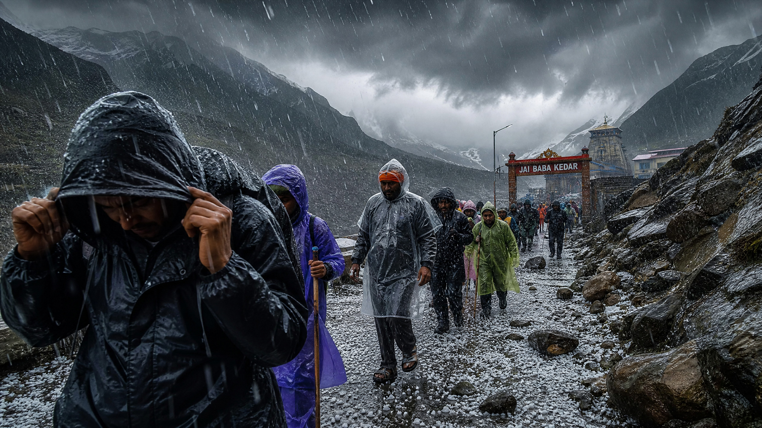 उत्तराखंड में भारी बारिश और ओलावृष्टि का ऑरेंज अलर्ट, चारधाम यात्रा प्रभावित